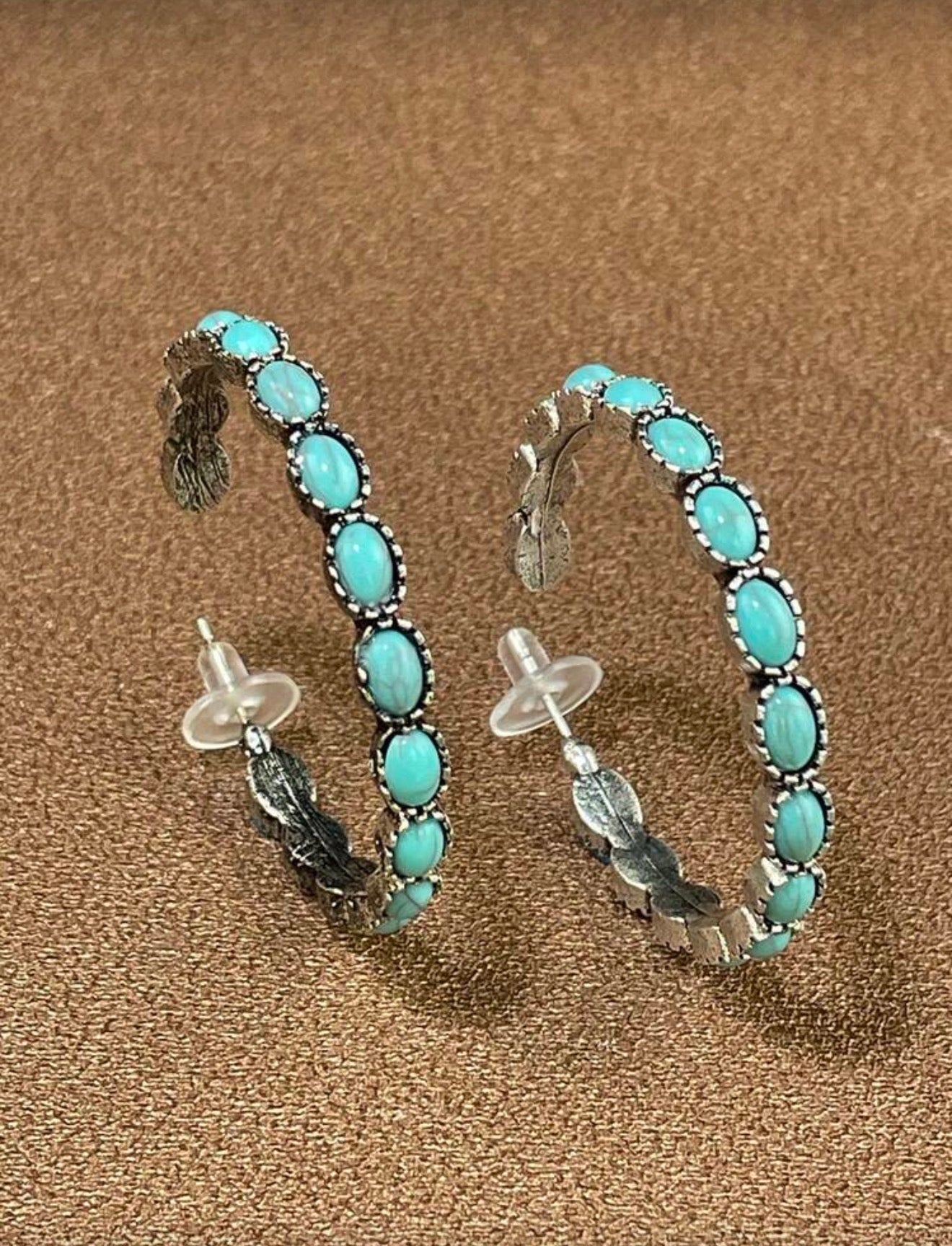 Turquoise Hoop Earrings