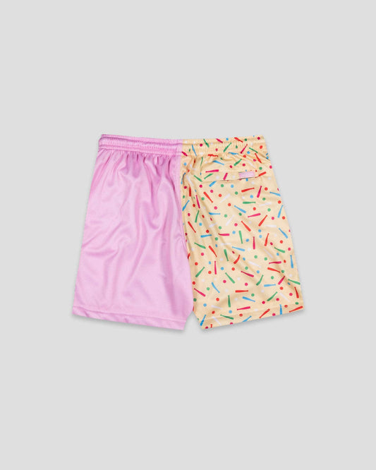 Batter Up Bakery Confetti Cupcake Diamond Mesh Shorts
