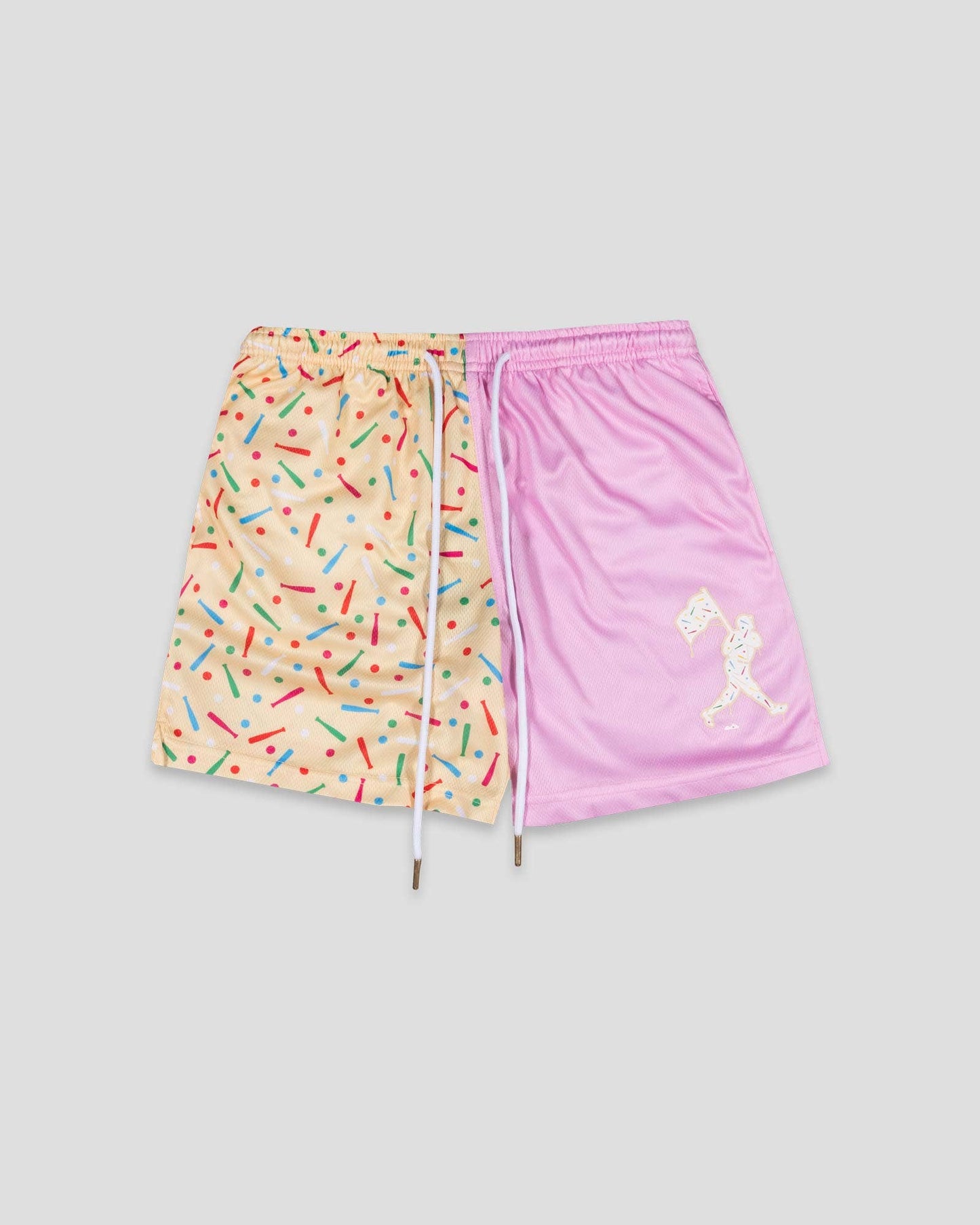 Batter Up Bakery Confetti Cupcake Diamond Mesh Shorts